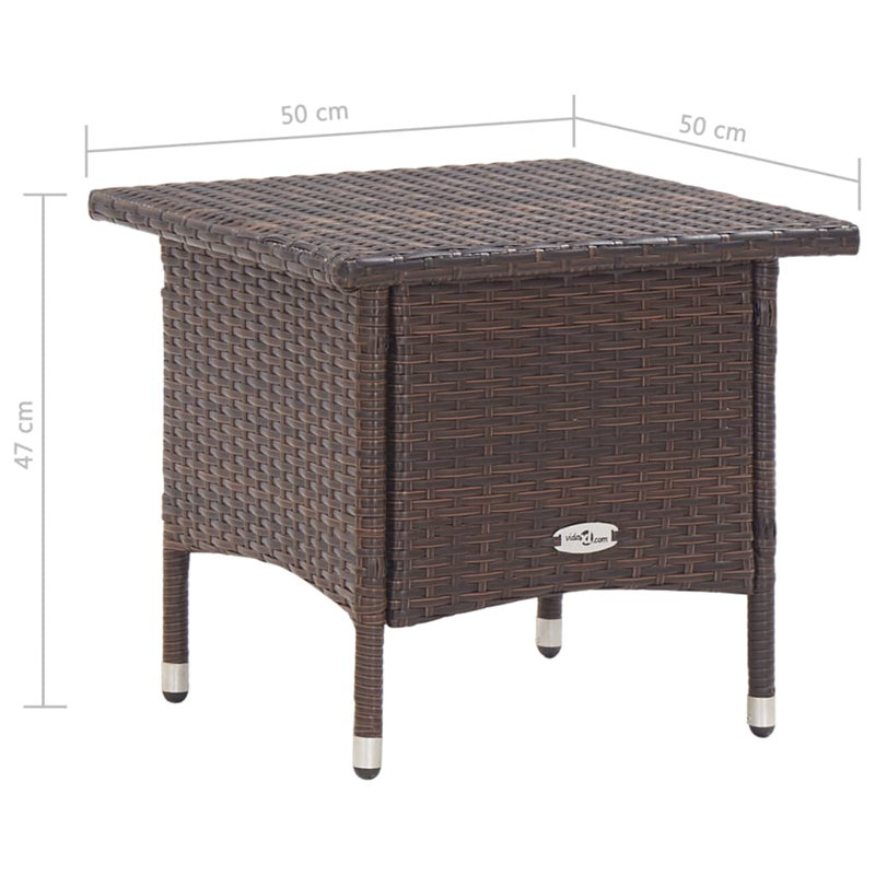 Cai Square Metal Outdoor Coffee Table - 50 cm W 50 cm D