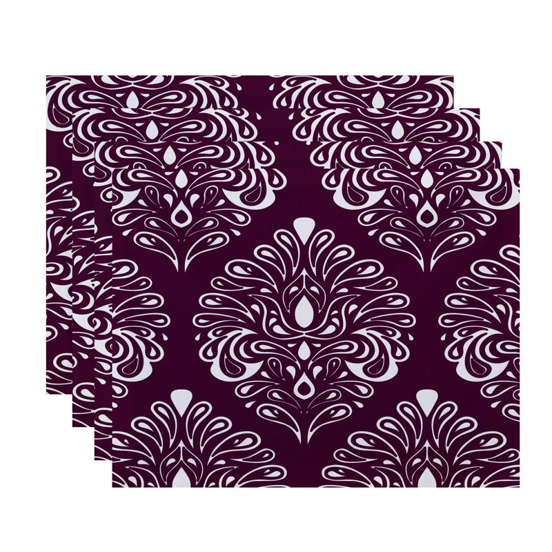 Selina Polyester 18" Rectangle Placemat, Purple