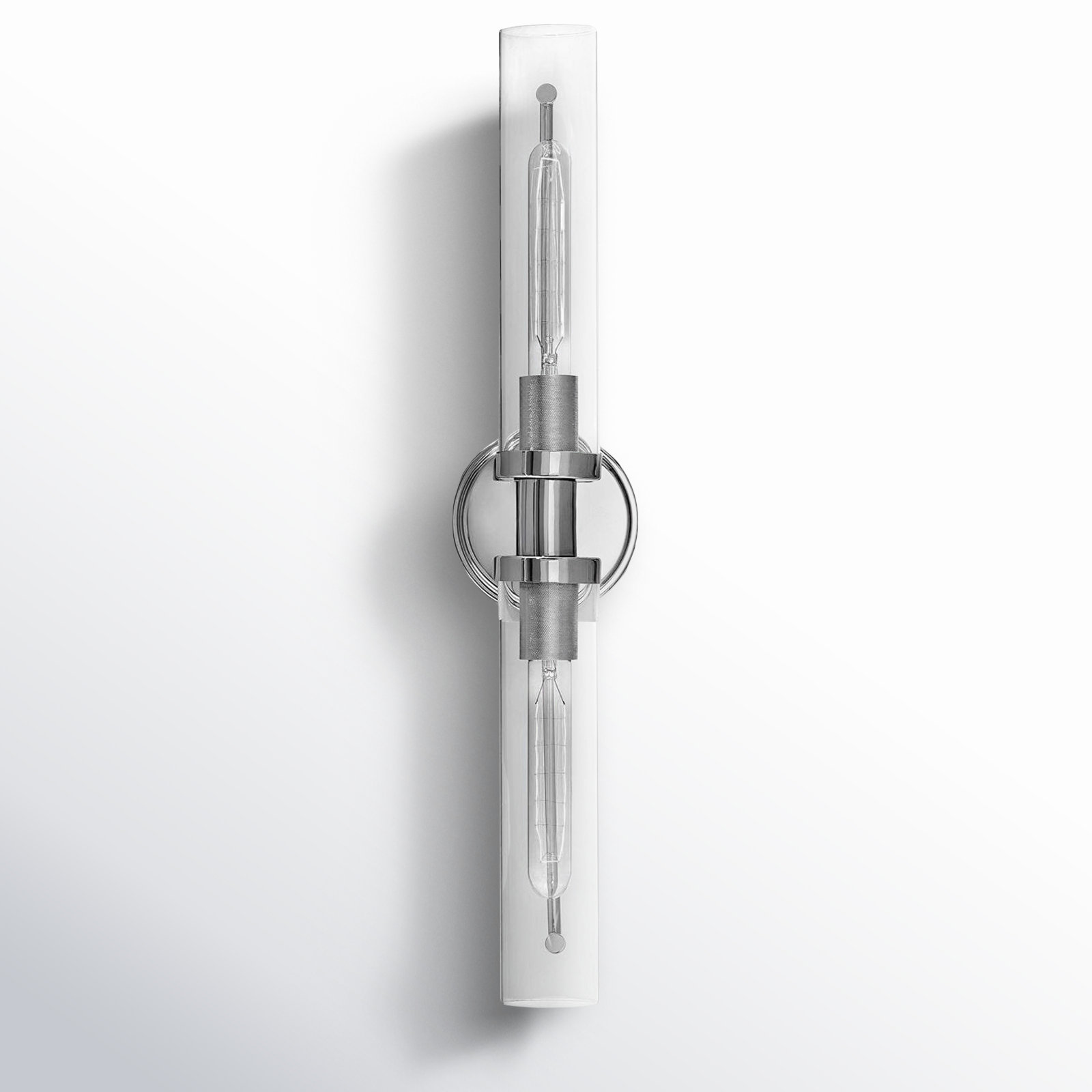 Katya 2 Light Transparent Dimmable Bath Bar, Chrome