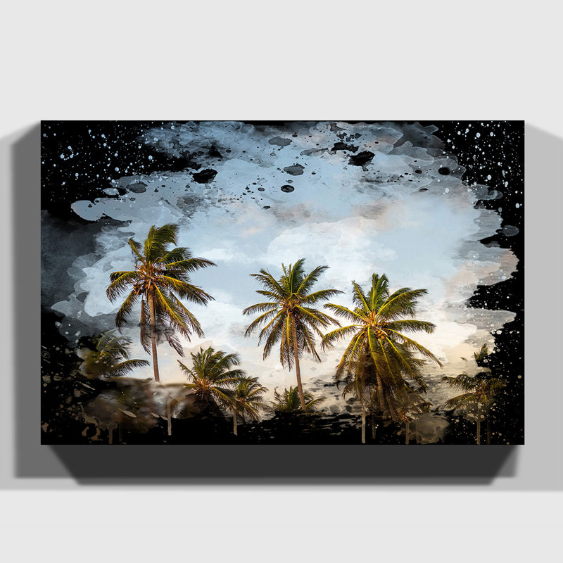 Tropical Palm Trees - Wrapped Canvas, 35cm H x 50cm W