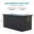 Domi Louvred Deck Box 100 Gallons Water Resistant Lockable with Wheels-100106240