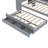 Twin Daybed with Trundle & Desk, Wood Platform Bed with Storage Drawers & Shelves, No Box Spring, Gray-117496634-117496636