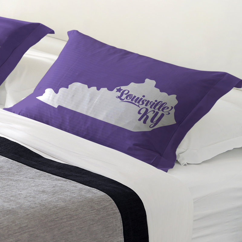 Louisville Polyester Sham Set, Standard/Twin, Microfiber, Purple
