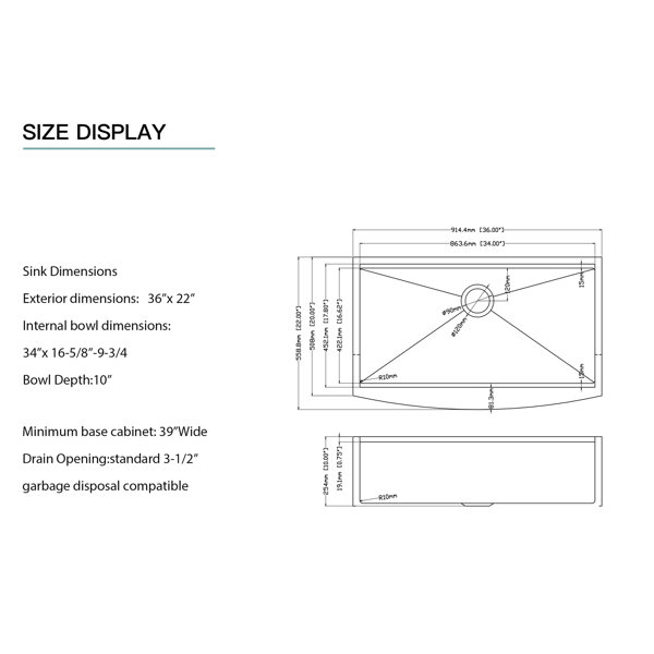 Dimensions du produit