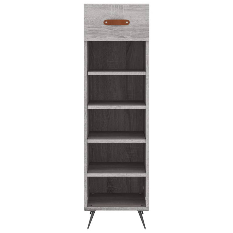 5 Pair Shoe Storage Cabinet, Grey Sonoma
