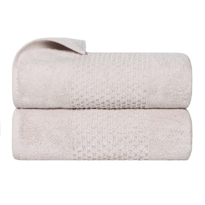 Playa Zero Twist Cotton Medium Weight Solid Waffle Textured Bath Towels