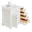 Meuble-lavabo simple 42 po avec plateau en quartz blanc Macnair-85364234