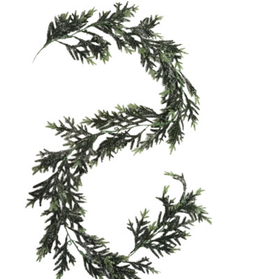 4 guirlande de sapin de Frasier glacé 75 po 4 pièces, verdure de pin artificiel givré, guirlande de Noël, décoration de Noël, idéal pour manteau de cheminée, escalier, décoration de Noël intérieure / extérieure