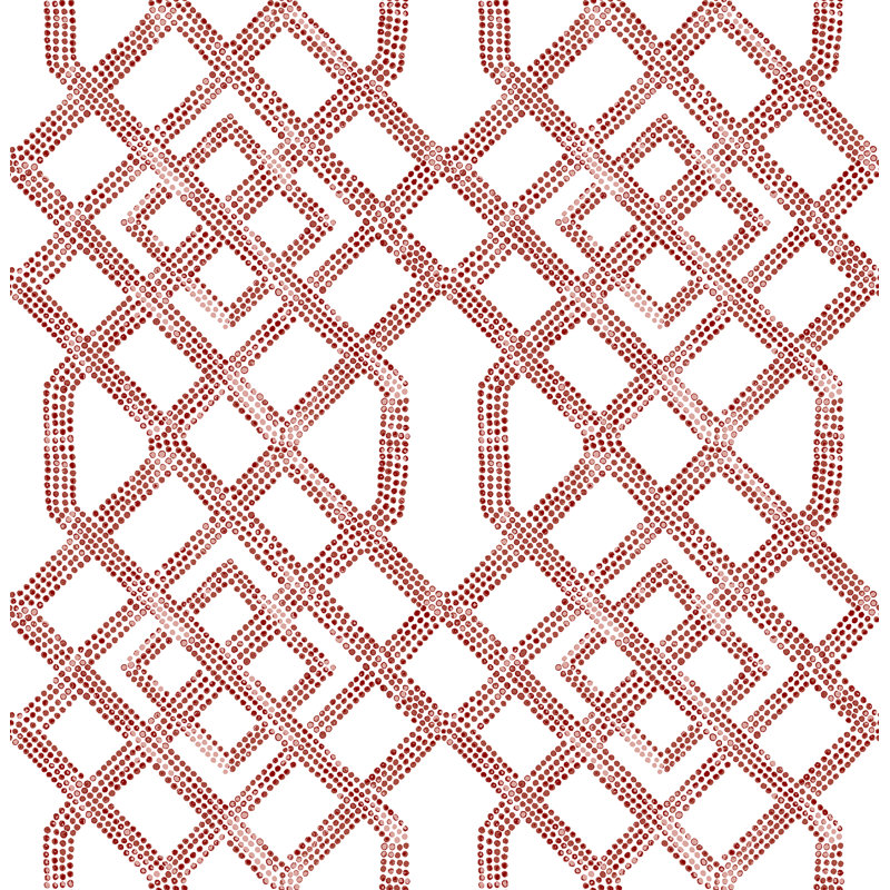 Rouleau de papier peint L 33 pi x l 20,5 po Rivas Trellis, Rouge