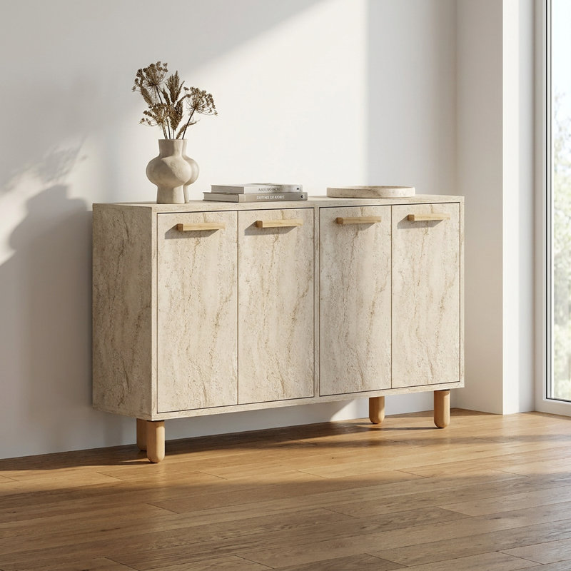 Arden 47.2" Wide TravertineLook Console Cabinet