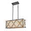 Lustre rectangulaire en bois 3 lumières Renken