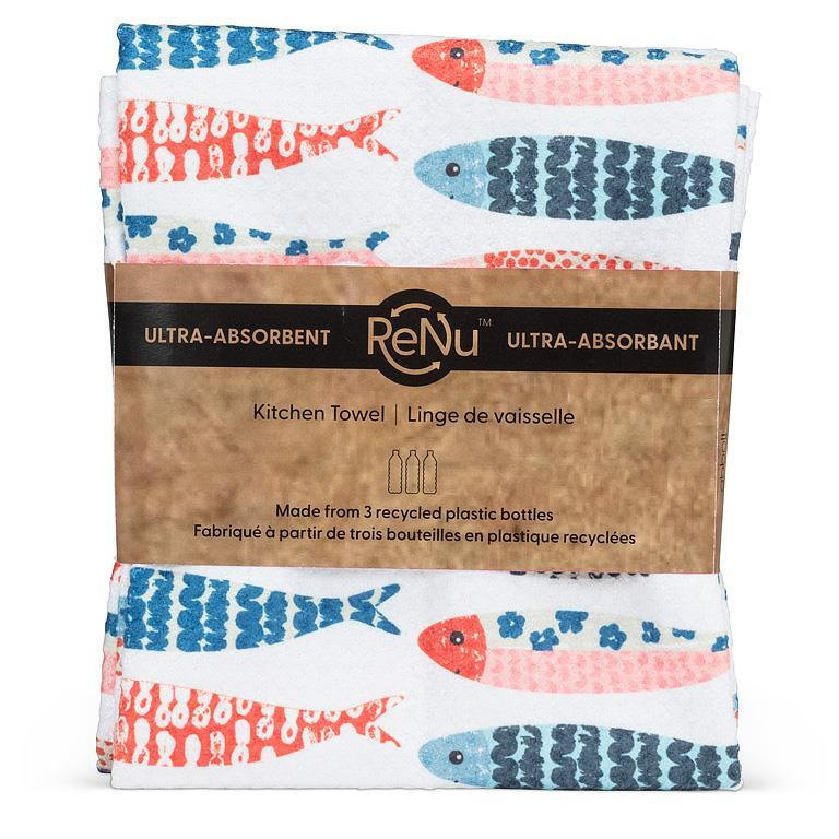 Rows Of Fish Tea Towel