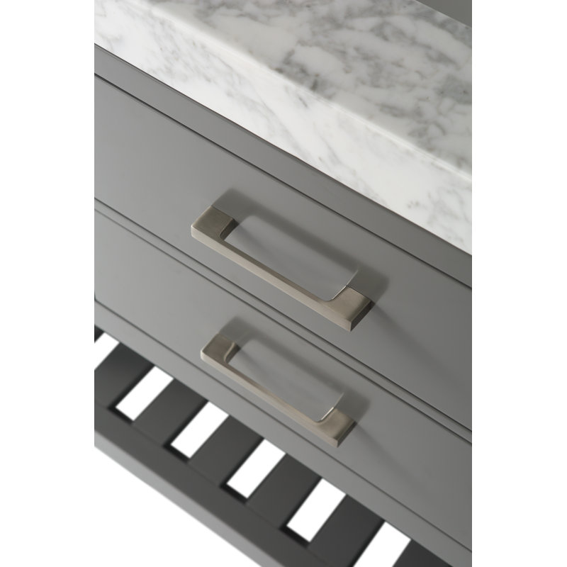 Elizabeth 36'' W Single Vanity, Sapphire Gray | Brushed Nickel