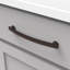 Poignée arche American Collection Diner - 7-9 / 16 po Poignée d'armoire centre à centre bronze rétro - Quincaillerie transitionnelle et traditionnelle pour tiroirs et armoires-88320345-116368998