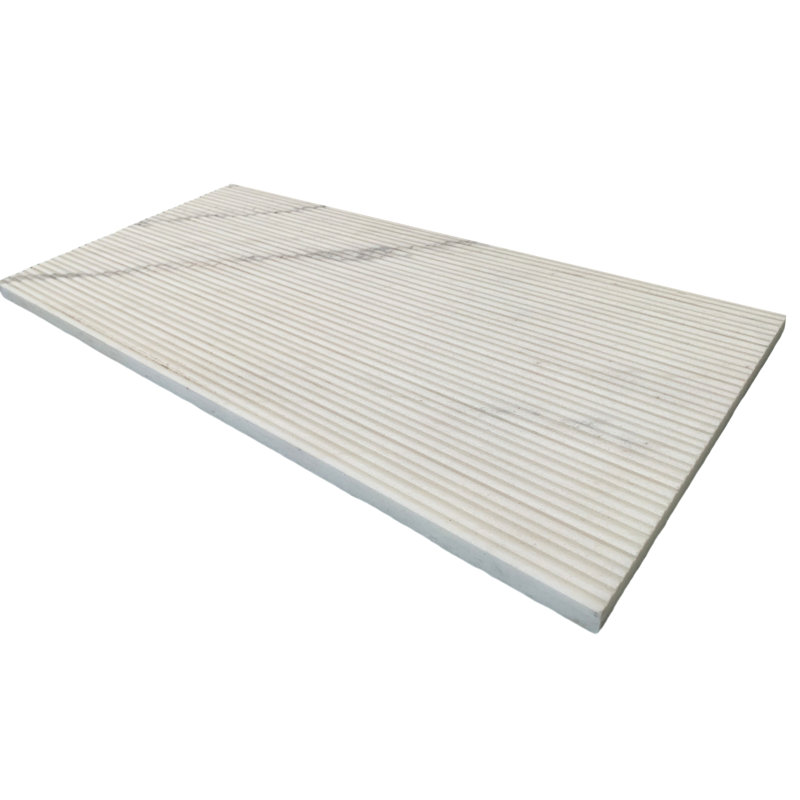 Carreaux de marbre naturels de 12 po x 24 po - Finition texturée Ol pour la finition en pierre du mur du hall d'entrée, salles à manger appropriées