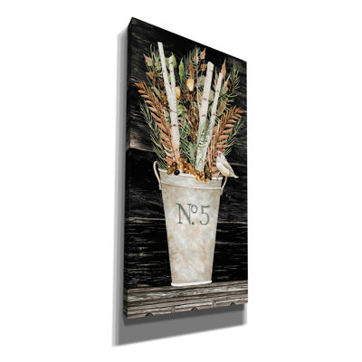 «Non. «5 Fall Flowers and Birch 2» par Cindy Jacobs, art mural sur toile