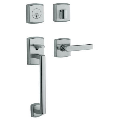 Soho Handleset with Single Cylinder Deadbolt and Door