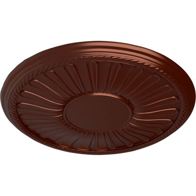 Endurathane Leandros Ceiling Medallion, 19 7/8"OD x 1 1/4"P (Fits Canopies up to 6 3/8"), Hand-Painted Antique Copper Finish