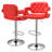 Greno Faux Leather Swivel Bar Stools, Adjustable Counter Height Barstools with Backrest and Armrest-2002988043