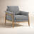 Minetta Accent Chair With Solid Wood Legs-106408912