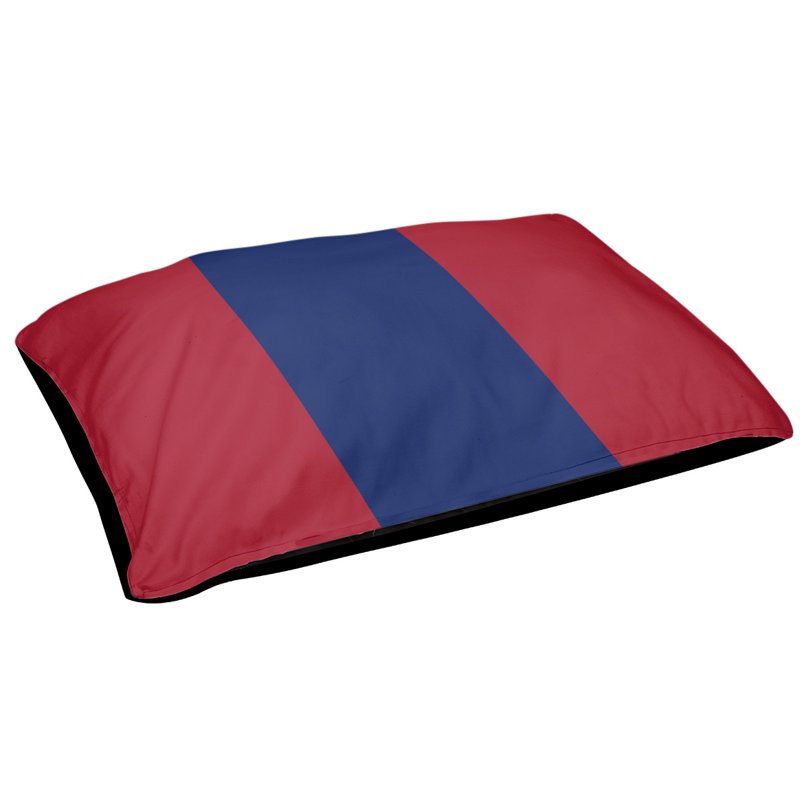 Coussin d'intérieur New York, Petit (l 28 po x P 18 po x H 6 po), Rouge / blanc