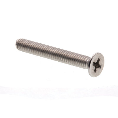 Vis à métaux, métrique, tête plate, embout cruciforme, M4-0,7 x 30MM, acier inoxydable de qualité A2-70 (paquet de 10)