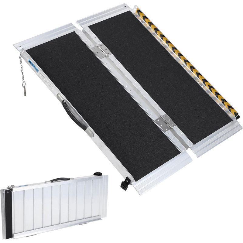 Fashionwu Aluminium Foldable Portable Ramp, 122cm L x 72cm W