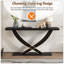 Mirod 57'' Modern Rustic Console Table With Cross-Leg Design,Sturdy Construction And Ample Surface Space,Perfect For Living Room Or Bedroom-1380766279