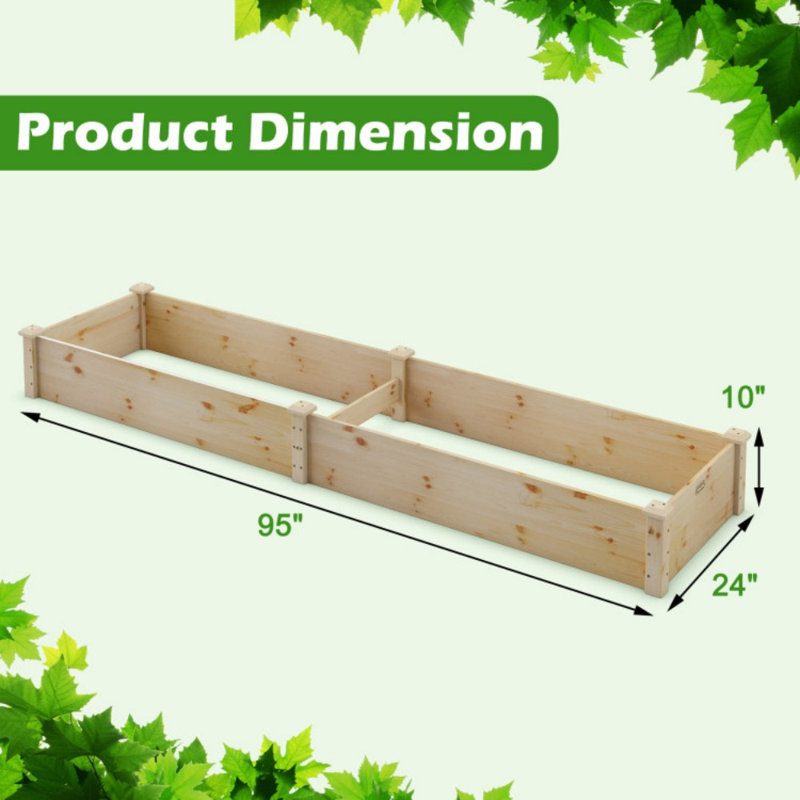 Lit de jardin surélevé en bois pour terrasse de jardin