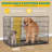 Versatile Folding Metal Dog Crate with Divider and Leak-Proof Tray for Indoor Use-1169598109