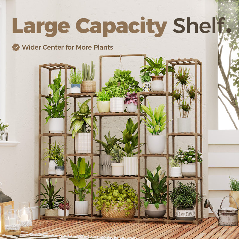 Support à plantes 17 niveaux pour intérieur / extérieur, étagère à niveaux pour salon / balcon / jardin