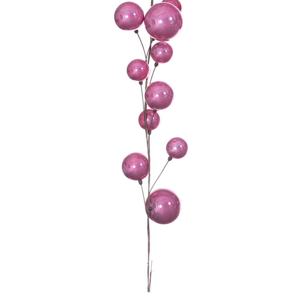 120" Artificial Ball Wire Garland, Pink