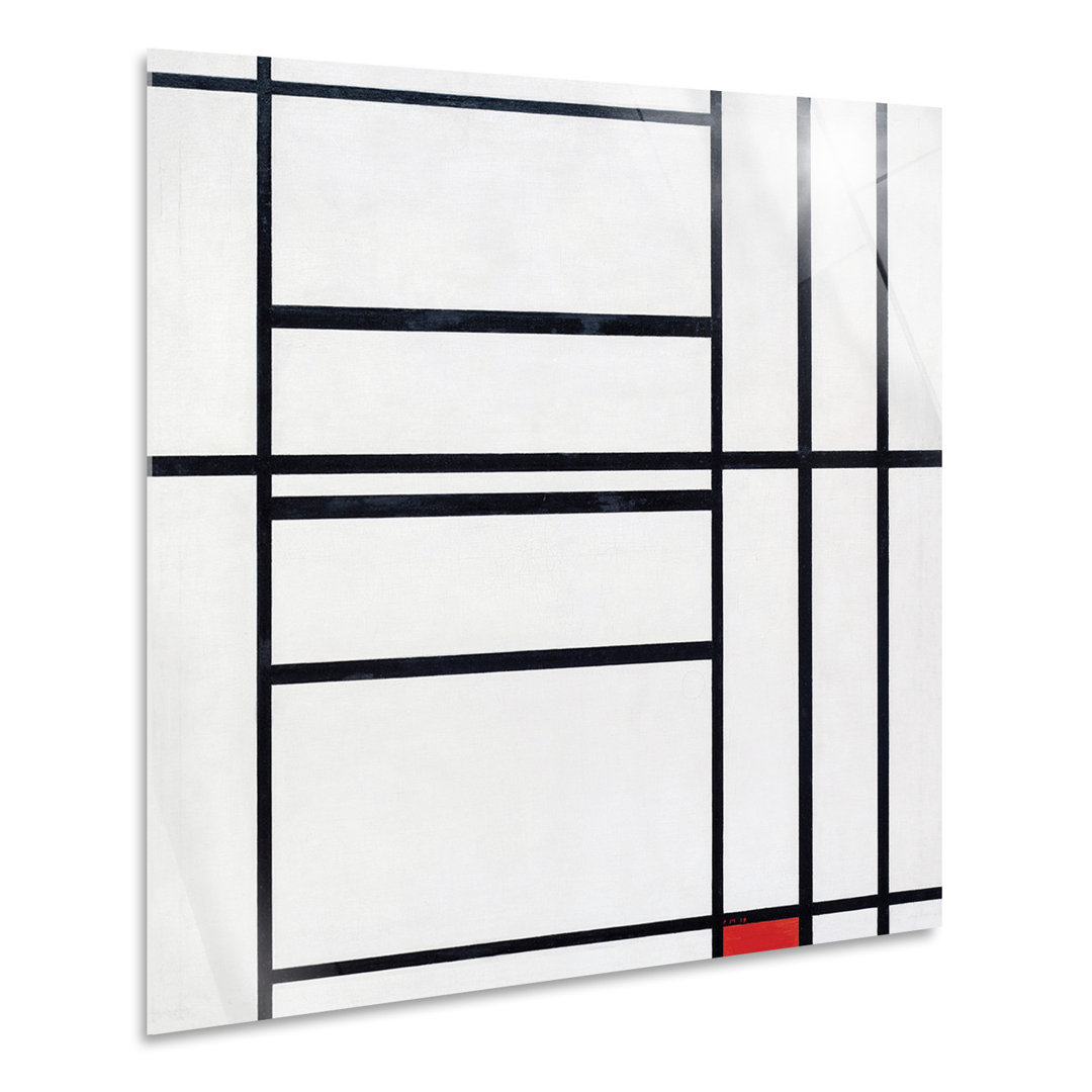 Wandbild Komposition Nr. 10 in Rot und Weiß von Piet Mondrian