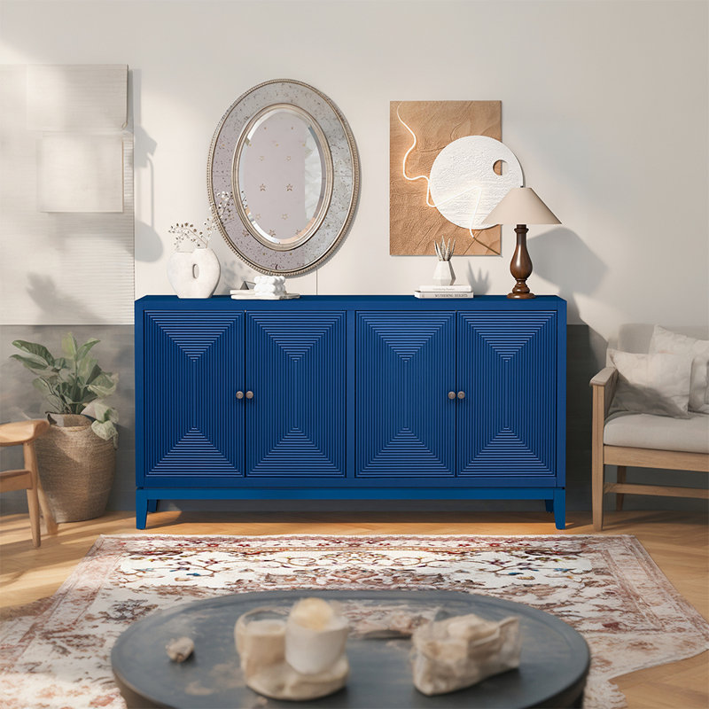 Buffet vertical, Bleu