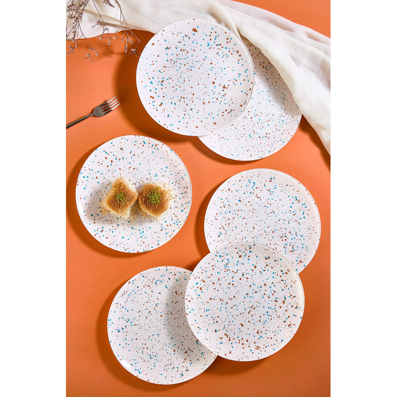 Ensemble d'assiettes à dessert 6 pièces Elegant, verre blanc, 8,3 po x 8,3 po | Fabrication en verre 100% durable, idéale pour les desserts et les hors-d'œuvre | Parfait pour les réceptions et les occasions spéciales, ne va pas au lave-vaisselle ni au micro-ondes