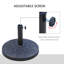Allyna 13kg Garden Parasol Base Round Resin for 38mm or 48mm Bronze Tone