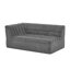 Canapé modulaire en L de 106 po avec méridienne, canapé désossé revêtu de chenille avec accoudoirs en forme de vague, aucune installation requise pour le salon et l’appartement-276871988