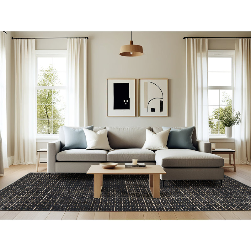 Abstract Indoor Rug, Rectangle 6' x 9'