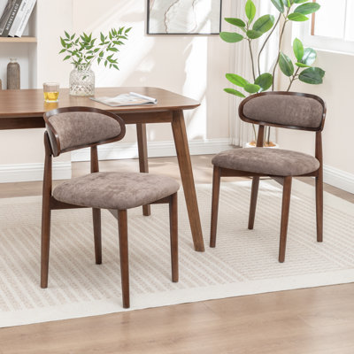 Chaise d'appoint rembourrée en bois massif