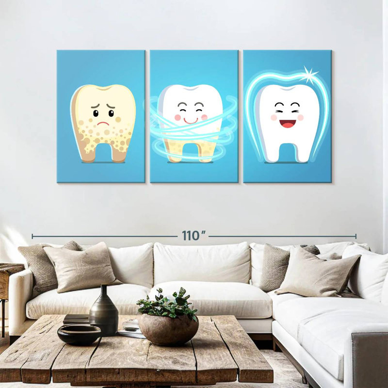 'Teeth Care, 45" H x 92" W