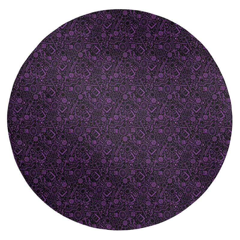 Tapis de zone mauve lines, Rond 5 pi
