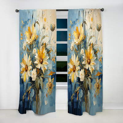 Armington - Rideau tournesols - Rideau floral obscurcissant - 1 panneau