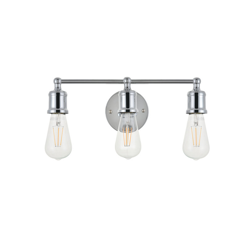 Sumas Dimmable Armed Sconce, Chrome, 5.6" H x 15.4" W x 15.4" D, 3 Lights