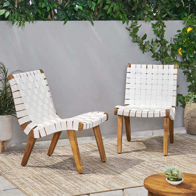 Méridienne d'extérieur Papasan, Blanc