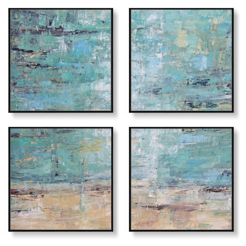 Del Mar Print, Laguna Black Framed