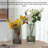 Set Of 10 And 12-Inch Square Frosted Gray Glass Table Vases - A Timeless Centerpiece For Dining Tables, Living Rooms, Bedrooms, Hotel Reception Areas And Conference Rooms, Ideal For Wedding Decor-102452925
