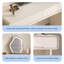 Ensemble de coiffeuse 31,5 "en bois massif blanc avec armoire de rangement