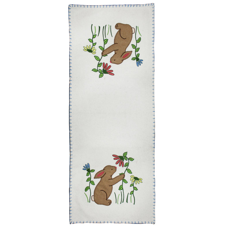 Bunny And Flowers Table Runner