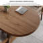 Table de conférence simple en bois massif ovale moderne-365176120