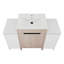Meuble-lavabo à double armoire - lavabo en céramique avec deux unités de rangement et système de porte à fermeture en douceur